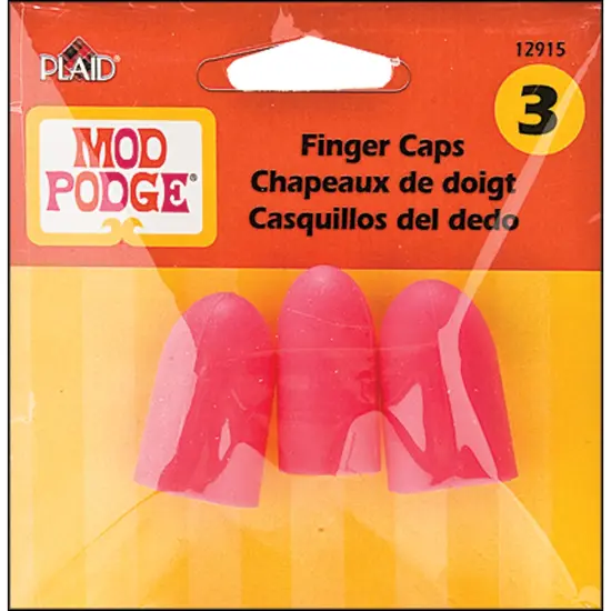 Plaid Mod Podge Finger Caps 3/Pkg-2 Large & 1 Medium {1}