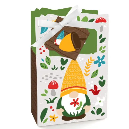 Big Dot of Happiness Garden Gnomes - Forest Gnome Party Favor Boxes - Set of 12 {1}