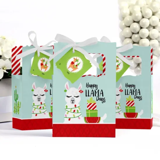 Big Dot of Happiness Fa La Llama - Christmas and Holiday Party Favor Boxes - Set of 12 {4}