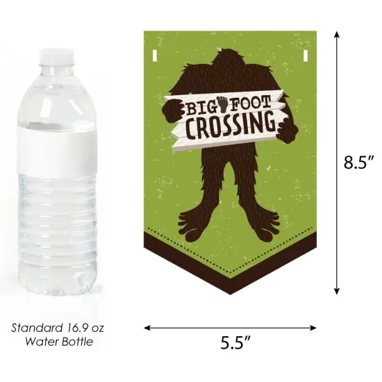 Big Dot of Happiness Sasquatch Crossing - Bigfoot Birthday Party Bunting Banner - Birthday Party Decorations - Happy Birthday {3}