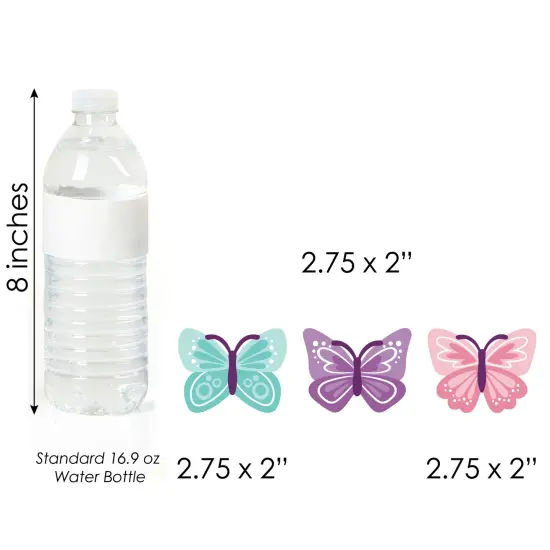 Big Dot of Happiness Beautiful Butterfly - DIY Shaped Floral Baby Shower or Birthday Party Cut-Outs - 24 Count {6}