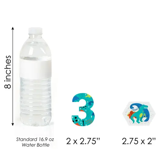 Big Dot of Happiness 3rd Birthday Roar Dinosaur - DIY Shaped Three Rex Dino Third Birthday Party Cut-Outs - 24 Count {6}