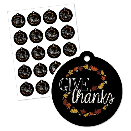 Big Dot of Happiness Give Thanks - Thanksgiving Party Favor Gift Tags (Set of 20) {3}