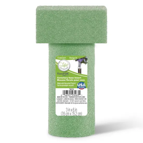FloraCraft FloraFoM Memorial Vase Insert-3"x6" {1}