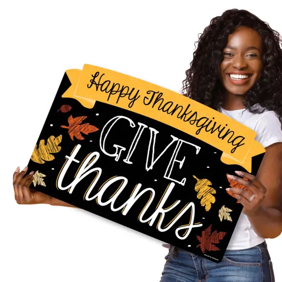 Big Dot of Happiness Give Thanks - Thanksgiving Party Yard Sign Lawn Decorations - Happy Thanksgiving Party Yardy Sign {7}