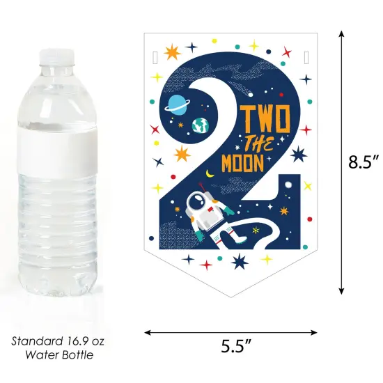 Big Dot of Happiness 2nd Birthday Two the Moon - Outer Space Second Birthday Party Bunting Banner - Party Decorations - Happy 2nd Birthday {3}