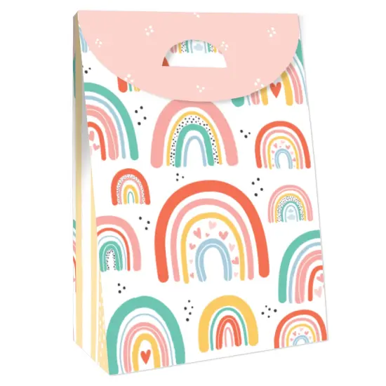 Big Dot of Happiness Hello Rainbow - Boho Baby Shower and Birthday Gift Favor Bags - Party Goodie Boxes - Set of 12 {4}