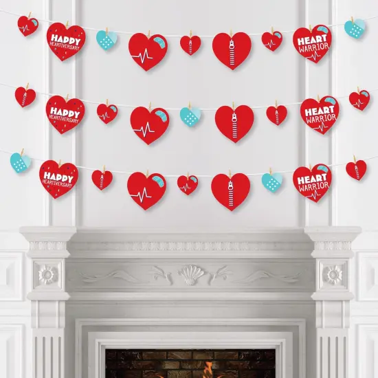 Big Dot of Happiness Happy Heartiversary - CHD Awareness DIY Decorations - Clothespin Garland Banner - 44 Pieces {4}