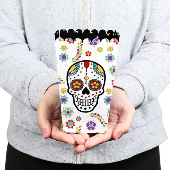 Big Dot of Happiness Day of the Dead - Sugar Skull Party Favor Popcorn Treat Boxes - Set of 12 {6}
