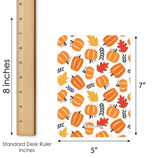 Big Dot of Happiness Fall Pumpkin - Bingo Cards and Markers - Halloween or Thanksgiving Party Shaped Bingo Game - Set of 18 {6}