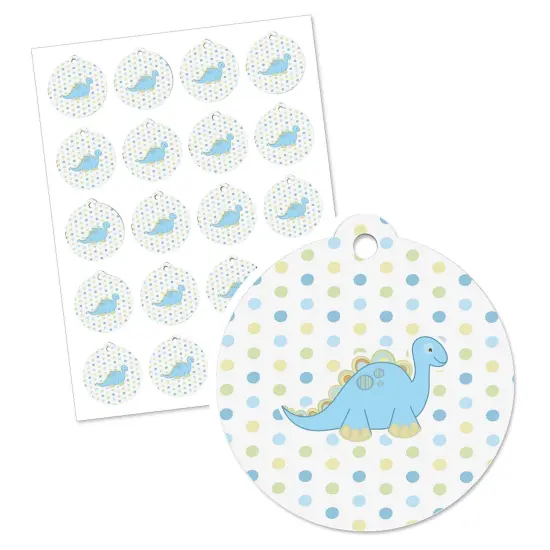 Big Dot of Happiness Baby Boy Dinosaur - Baby Shower Favor Gift Tags (Set of 20) {3}