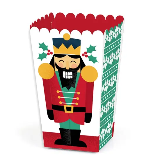 Big Dot of Happiness Christmas Nutcracker - Holiday Party Favor Popcorn Treat Boxes - Set of 12 {1}