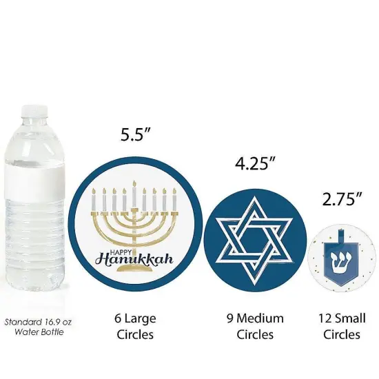 Big Dot of Happiness Happy Hanukkah - Chanukah Party Giant Circle Confetti - Party Decorations - Large Confetti 27 Count {4}