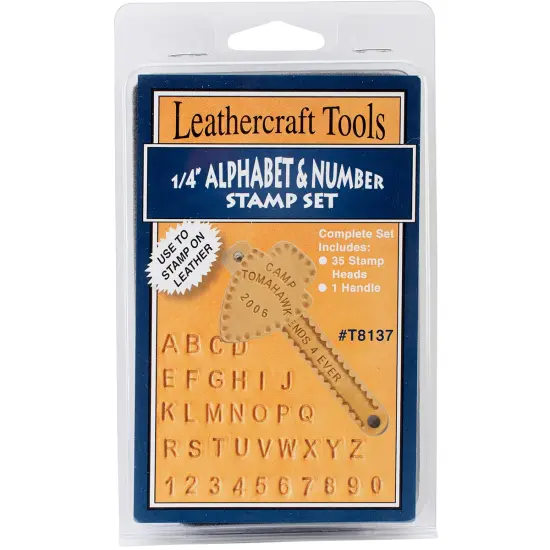 Realeather(R) Crafts Alphabet & Number Stamp Set-1/4" {1}