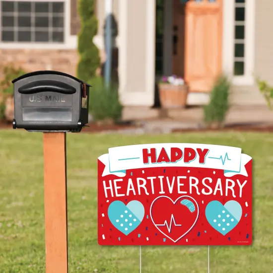 Big Dot of Happiness Happy Heartiversary - CHD Awareness Yard Sign Lawn Decorations - Party Yardy Sign {4}