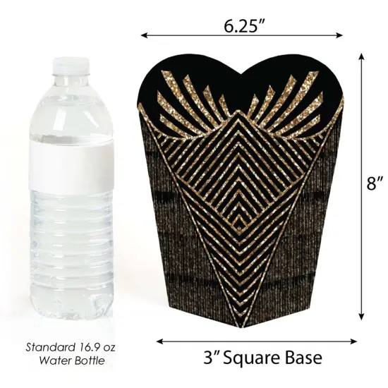 Big Dot of Happiness Roaring 20's - 1920s Art Deco Jazz Party Favors - Gift Heart Shaped Favor Boxes for Women - Set of 12 {4}