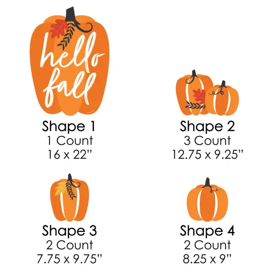 Big Dot of Happiness Fall Pumpkin - Yard Sign and Outdoor Lawn Decorations - Halloween or Thanksgiving Party Yard Signs - Set of 8 {7}