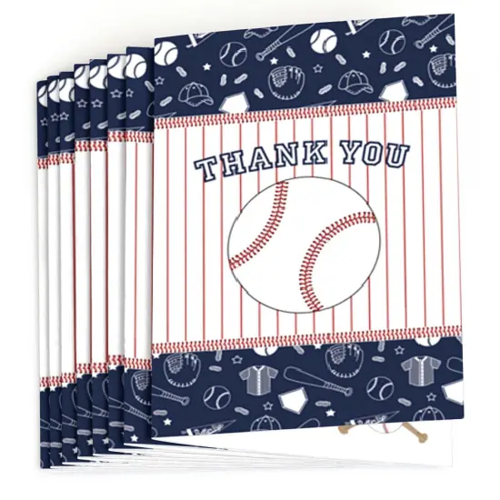 Big Dot of Happiness Batter Up - Baseball - Baby Shower or Birthday Party Thank You Cards (8 count) {3}