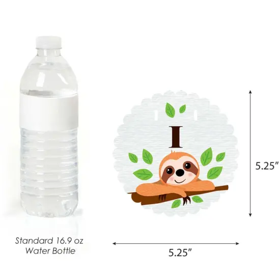 Big Dot of Happiness Let's Hang - Sloth 1st Birthday Highchair Decor - I Am One - First Birthday High Chair Banner {3}