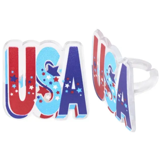 USA Cupcake Rings 24ct {1}