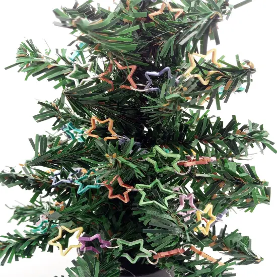 Garland for Miniature Christmas Trees, Pastel Rainbow Stars, 3 feet long, Adorabilities {4}