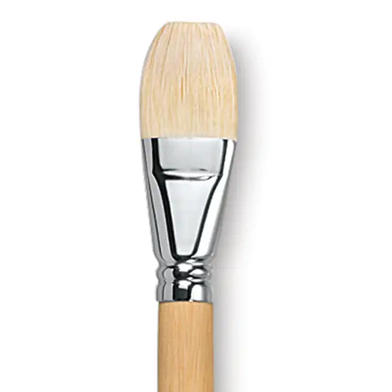 Escoda Clasico Chungking White Bristle Brush - Bright, Extra Long Handle, Size 30 {1}