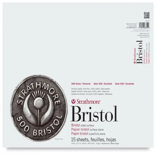 Strathmore Bristol Pad - 14" x 17", 2-ply, Plate, 15 Sheets {1}