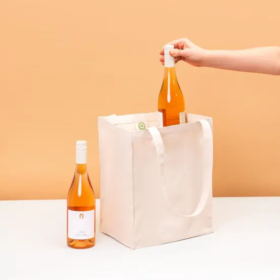Canvas Wine Tote {1}