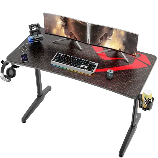 Eureka Ergonomic 47x23 Curved Shaped Gaming Desk {1}