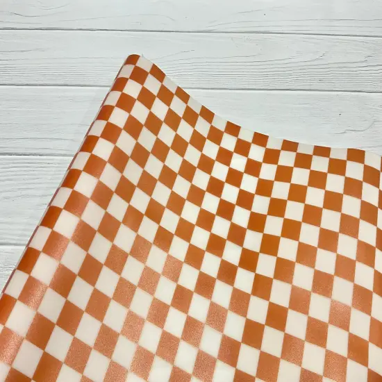 Checkered Frosted Jelly Burnt Orange {1}