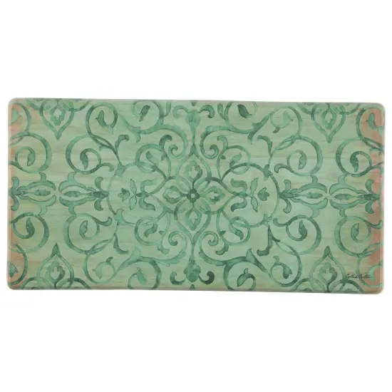 20"x39" Anti-Fatigue Embossed Floor Mat (RUSTIC MEDALLION) Green {1}