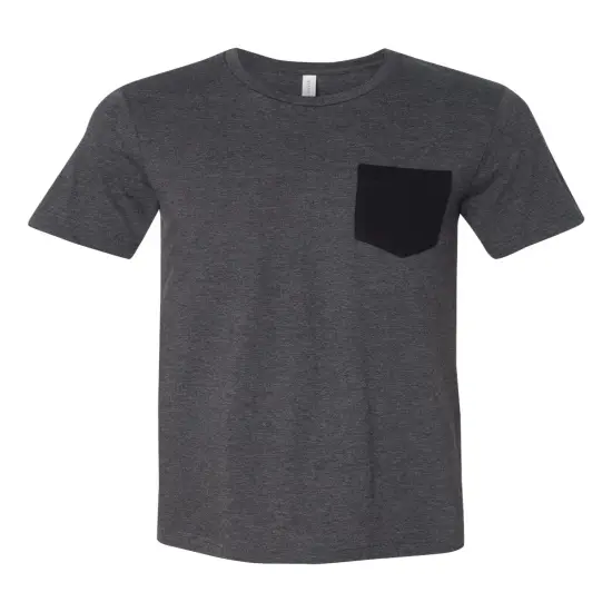 BELLA + CANVAS&reg; Jersey Pocket Crewneck Short Sleeve Tee - 3021 Dark grey heather {1}