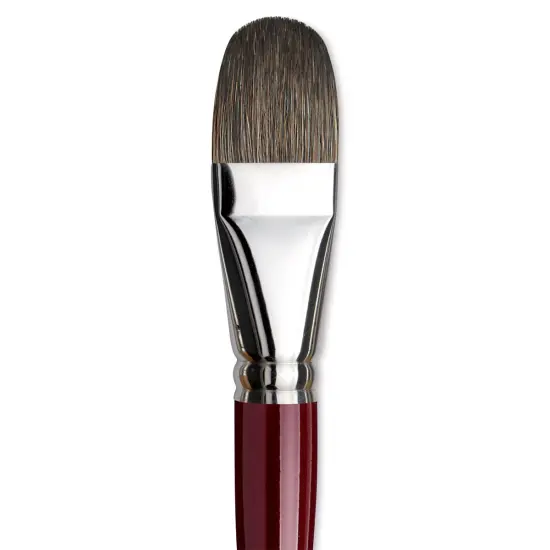 Da Vinci Black Sable Brush - Regular Filbert, Long Handle, Size 30 {1}