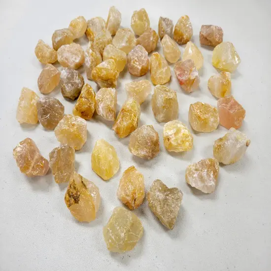 Raw Golden Healer Quartz Crystal Stones {7}