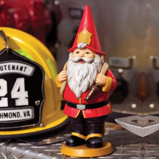 Fireman Inspirational Gnome Garden Statue {1}