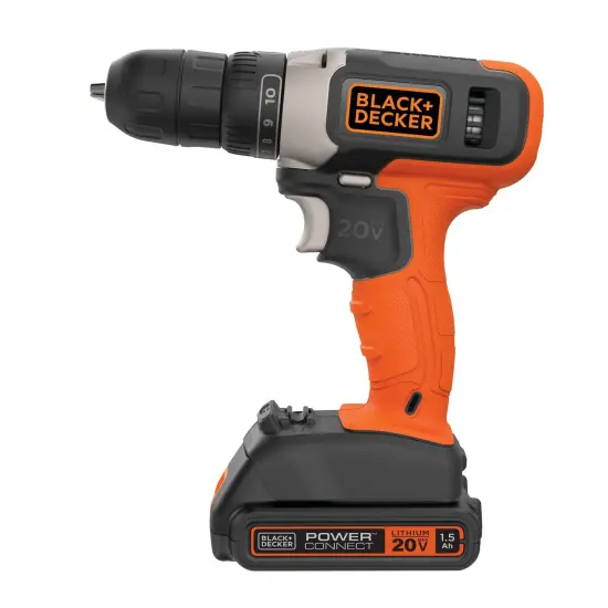 BLACK+DECKER 20V MAX* Cordless 3/8 in Drill Driver Kit (1) Lithium Ion Battery with Charger {2}