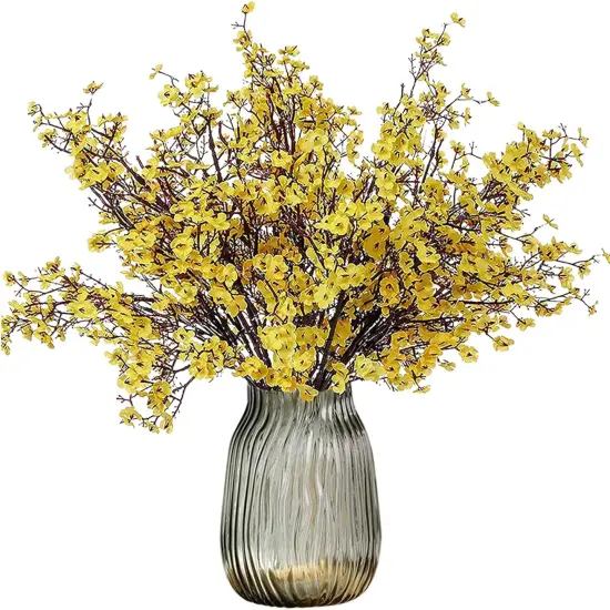 6 Bundles Baby's Breath: UV Resistant Faux Silk Bouquets Yellow {1}