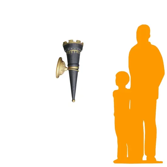Medieval Torch Wall Decor Statue {2}