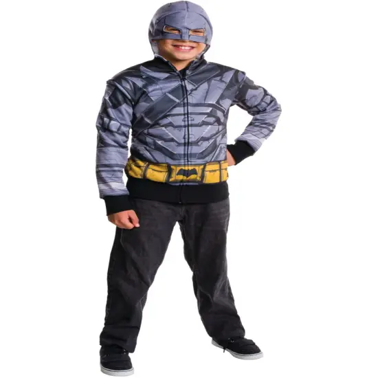 Child's Batman V Superman Dawn Of Justice Armored Batman Hoodie Costume {1}