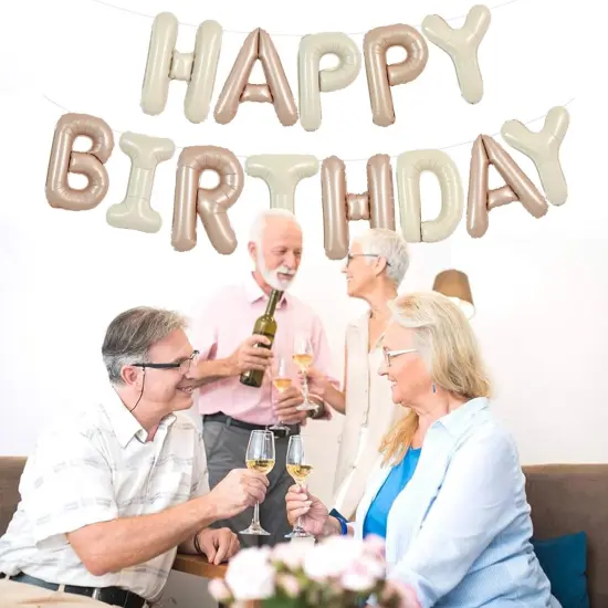 Colorful Celebrations: 16-Inch Mylar Foil Happy Birthday Balloons Banner - Eco-Friendly Decor for All Ages! Black rose {7}