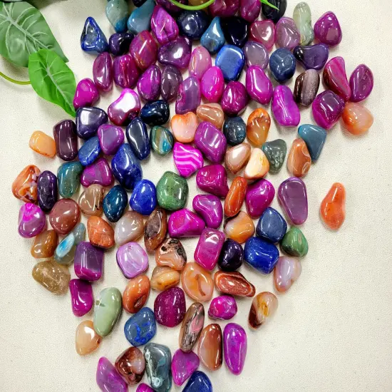 Large Tumbled Dyed Agate Crystals Colorful Stones for D&eacute;cor {5}