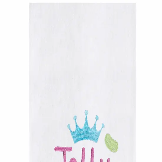 "Jelly Bean Queen" Easter Spring Funny Cute Pun Embroidered Cotton Flour Sack Kitchen Dishtowel {3}
