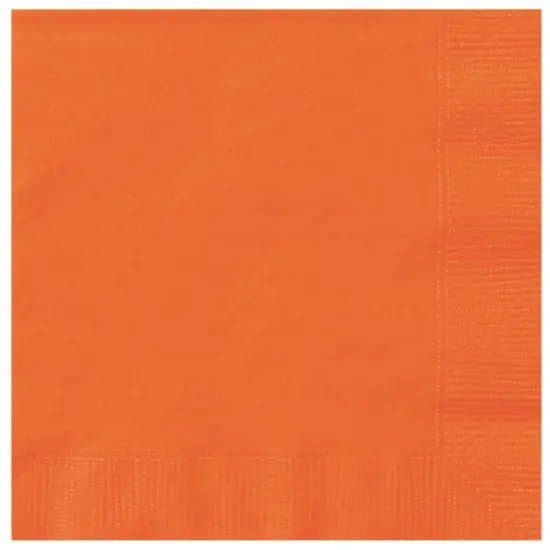 Pumpkin Orange Solid Luncheon Napkins, 20ct {1}
