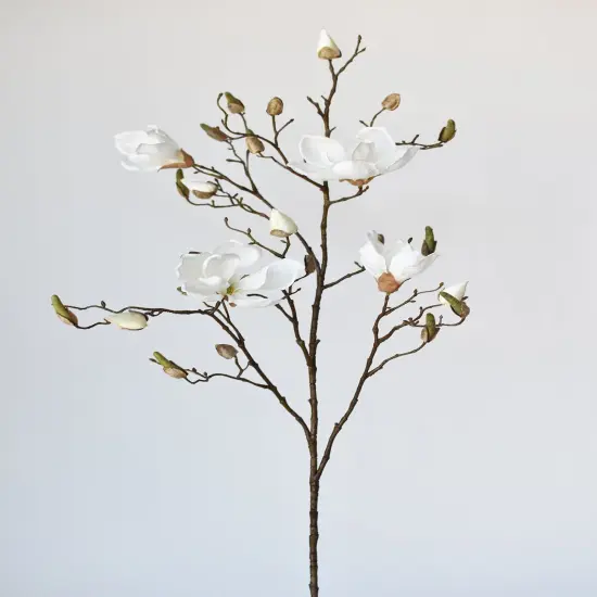 40" Faux Magnolia Branch Stem {2}