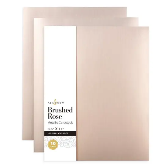 Brushed Rose Metallic Cardstock (10 sheets/set) {1}
