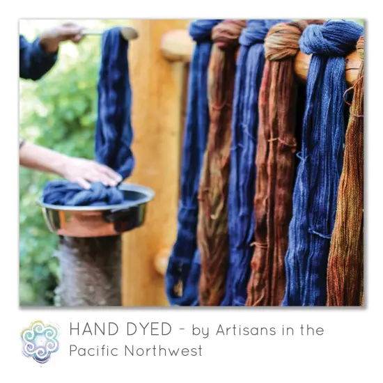 Organic Wool Yarn - Ecolana Certified Organic, Pacific Northwest Hand Dyed, #2 Fingering /Sport Weight, Knit, Crochet, Weave. Alabaster {6}