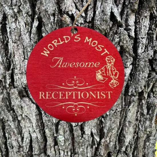 Ornament - RED Worlds most Awesome Receptionist {4}