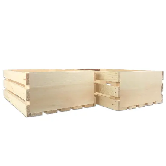 Wilson Pine Wood Crate Medium (Set of 2) {1}