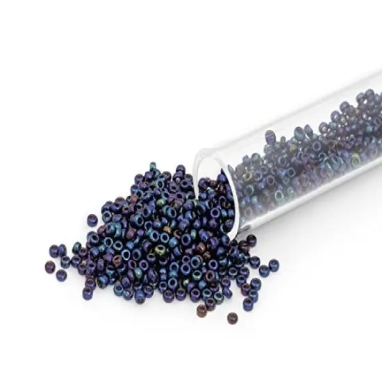Miyuki Round Rocaille Seed Bead 15/0 Metallic Navy Blue {4}