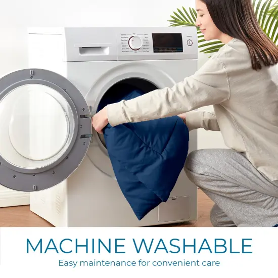 Nestl Down Alternative Comforter Navy/Light Blue {6}